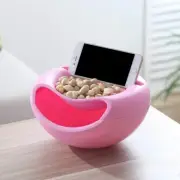 Creative Bowl Double Layer Dry Fruit Containers Snacks Seeds Storage Box Garbage