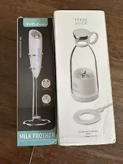 NEW Simple Taste Electric Milk Frother Fresh Juice Portable Blender