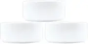 MYOC White Rounded Plastic Jar with Lid 100gm (3.5 Oz) Refillable Make-up Cosmetic Empty Jars for Face Cream, Eye Shadow, Lip Balm, Lotion, Storage Container Pot Case (100 gm (Pack of 3))
