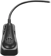 Audio Technica ATR4650-USB Omnidirectional Condenser Boundary/Lapel Microphone Slim Profile includes USB-C to USB-A adapter, monitor mount (Black)