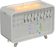 White Noise Night Light Humidifier, 3-in-1 White Noise Sound Machine Humidifier with 8 Ambient Sounds, USB Bluetooth Speaker Diffuser Sound Box, Sleep Sound Machine for Home Office, Timer