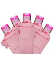 Northlight 100Ct Pink LED Wide Angle Valentinefts Day Lights 33ft Pink Wire