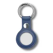 MEZON Blue PU Leather Protective Case Holder for Apple AirTag Tracker with Keychain Ring (Leather, Blue) – FREE EXPRESS