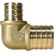 25 PIECES 1" PEX X 3/4" PEX REDUCING ELBOW BRASS CRIMP FITTINGS (LEAD FREE