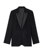 classic tux jacket in grain de poudre FR48 black