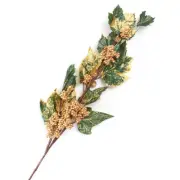 Factory Direct Craft Artificial Gold Berry Cluster and Leaf Stems