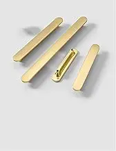 Pack of 6 Gold Cabinet Handles - Kitchen Handles, Drawer Handles, 96 mm Hole Spacing, Zinc Alloy, Gold