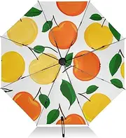 [RPLIFE] Compact Umbrella, Wind Proof Umbrella, Automatic Open/close, Compact Size for Women Backpacks/Handbags, Fruit White