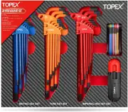 38Pcs Allen Key Set Multicolor Hex Key Allen Wrench Ball End Folding Hex Key Bal