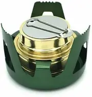 Mini Alcohol Stove Burner Portable Backpacking Stove Kit Lightweight Brass Camping Picnic Burner with Stand and Storage Bag-1