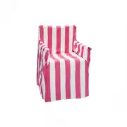 NNEDSZ Rans Alfresco 100% Cotton Director Chair Cover - Striped Hot Pink
