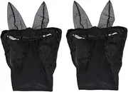 2pcs Horse Outdoor Bite Prevention Mask Fly Prevention Mask Head Protect Mesh