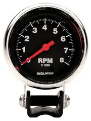 Auto Meter Traditional Chrome Mini Tachometer 2-5/8" Pedestal Mount 0-8,000 rpm