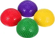 NULYLU 4 Pcs Sensory Balance Stepping Pads Hedgehog Balls for Adults Exercise Equipment for Coordination Stability Texture Stress Balls