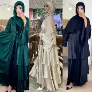 Muslim Open Abaya Women Long Maxi Dress Cardigan Islamic Kimono Caftan Kaftan
