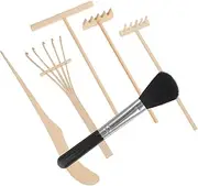 LOPUNER 1 Set Mini Zen Garden Rake Tools Meditation Accessory Kit for Sand Tray DIY Decoration Lightweight and Compact Zen Garden Tools for Home and Relaxation
