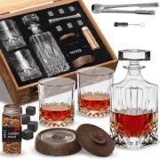 Whiskey Gift Set 14 pcs Whiskey Bottle and Old Fashioned Glasses 2 pcs