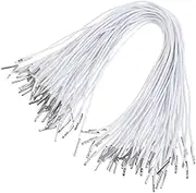Operitacx 150Pcs Elastic Barbed Cords with Metal Ends, Stretch Loop Band Lanyard Thread String Extender Strap for Mask, Hat, DIY Crafts, Party