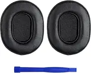 Replacement Genuine Leather Ear Pads for ATH MSR7 M50X Headphones Compatible with HyperX Cloud & Cloud 2 / SteelSeries Arctis 3 5 7 9 9X Pro Wireless Stealth 600 and More (Black)
