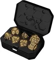 AZURAOKEY LED Dice Set D&D Rechargeable, Wireless Light up Dice Set DND Dice Set, 7PCS Glowing Electronic Dice Role Playing Dice for Dungeons and Dragons DND Gifts