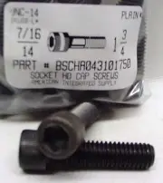7/16-14x1-3/4 Hex Socket Head Cap Screws Alloy Steel Black (50)