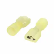 A● 20Pcs 12-10AWG Wire Insulated Female Convex Spade Crimp Terminal Connector