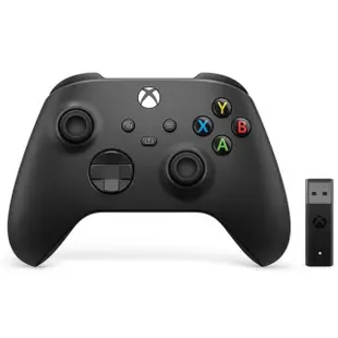 【Microsoft 微軟】XBOX 原廠無線控制器+Windows 專用無線轉接器套組(磨砂黑)