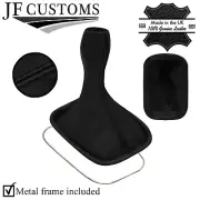 BLACK STITCH TOP GRAIN LEATHER GEAR BOOT+METAL FRAME FOR PORSCHE 911 993 94-97 (for: Porsche)