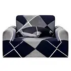 NNEAGS 1-Seater Checkered Sofa Cover Couch Protector High Stretch Lounge Slipcov