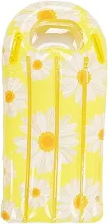 Children's Inflatable Float with Thickened Yellow Sunflower Floating Bed for Pool and Beach Fun
