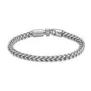 Stainless Steel Foxtail Chain Bracelet Jewelry For Men - 8.5 Inch Hook Closure