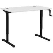 Matrix Manual Height Adjustable 1200mm Desk Black/White