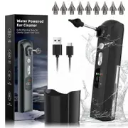 Portable Electric Ear Wax Remover Cleaner Kit 8 Pressure Settings 3 Modes with Smart Display IPX7 Waterproof Ear Cleaning Tool with 120ml Water Tank