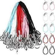 100 Piece Cell Phone Split Ring Strap Charm Cords Lariat Lanyard Manual Doll Lanyard Decorations for USB Flash Drive Keyring (Red, Pink, Blue, White, Black)