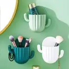 Self-adhesive Cactus Hook Storage Rack Toothbrush Holder Shaver Organizer