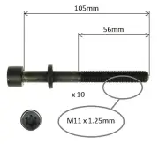 CYLINDER HEAD BOLT SET for DAEWOO TACUMA WAGON 2000-04 2.0L TS20SED I4 16V DOHC