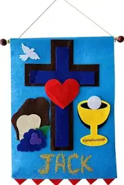 First Communion Banner Kit for Boys or Girls Catholic Craft Pack Pew Decoration