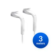 Ubiquiti UniFi Patch Cable Single Unit, 3m, White, End Bendable to 90 Degree, RJ45 Ethernet Cable, Cat6, Ultra-Thin 3mm Diameter U-Cable-Patch-3M-RJ45
