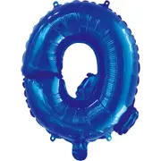 Letter Q Blue Foil Air Fill Balloon 35.5cm