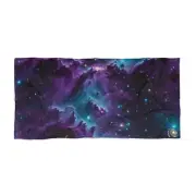 Turquoise Nebula Beach Towel - Galaxy Space Star Ocean Swim Towel, Astronomy