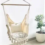 New Ivory & Deene Provincial Cream Soho Hanging Hammock Chair Home Decor Living