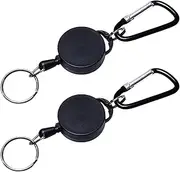 [Generic] Keychain for Backpack,Portable Retractable Key Ring Retractable Keychain - Versatile Outdoor Keychain Mens Key Chains for Outdoor Activities