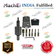 3/4" Rotary Broach with 7 HSS Hex Punches (3–12 mm) – Metric Tool for CNC & Mill