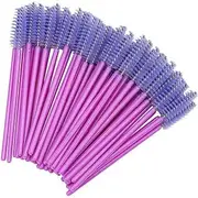 Namzi 200 Pcs Disposable Eyelash Mascara Brushes for Eye Lashes Extension Eyebrow and Makeup (Purple B)