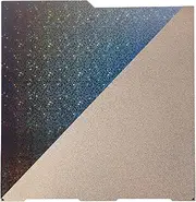 PEY PEI Build Plate, 256x268mm Rainbow PEY Starry Pattern Textured PEI Spring Steel Sheet Dual Sides, 3D Printer Heated Bed Spring Steel Flexible Platform, for Kobra 3 3 Combo