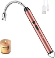 Candle Lighter Electric Arc Lighter USB Rechargeable with 360° Flexible Neck, F