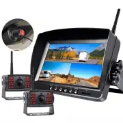 Digital Wireless 9" DVR Monitor 2x IR Rear Reversing Cameras Caravan Trailer Rv