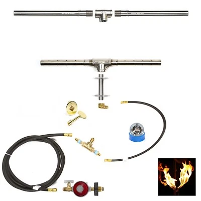 TB14CK+: DELUXE PROPANE DIY GAS FIRE PIT KIT & 14" LIFETIME WARRANTED 316 BURNER