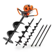Baumr-AG 75CC Petrol Post Hole Digger Auger Posthole Earth Fence Drill Bits Borer