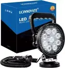 12V 24V 27W Round Magnetic Base LED Work Light Floodlight Offroad Driving Work L